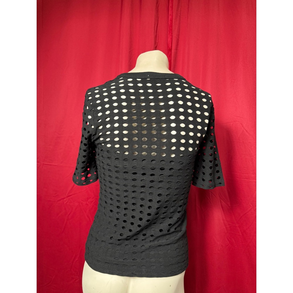 Alexander Wang Black eyelet Mesh Cutout top‎ - Picture 3 of 5